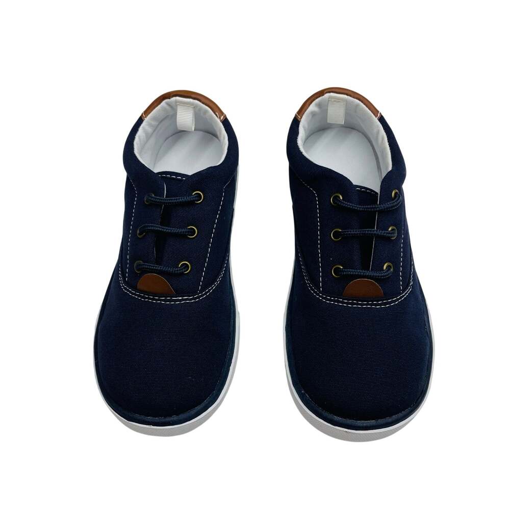 NWT Baby Deer Size 12 Canvas Lace Up Sneakers in Navy Blue